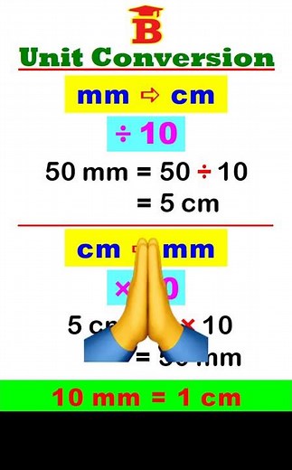 mm to cm, cm to mm Conversion