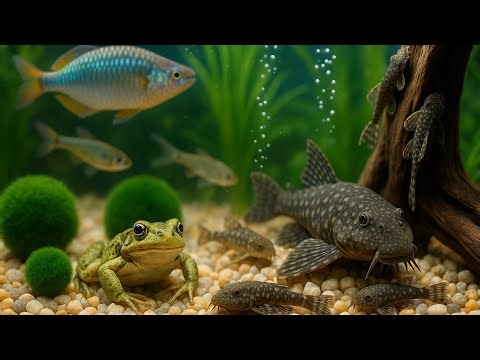 Große Fütterung im Aquarium 🐟 | Aktive Fische, Ancistrus & Welse