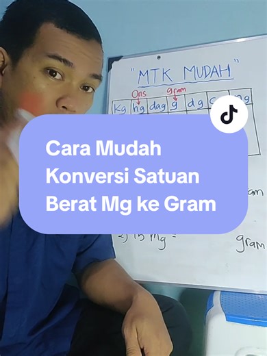 Cara mudah konversi satuan berat mg ke gram #satuanberat #mtk #matematikasd #caramudah #iburumahtangga