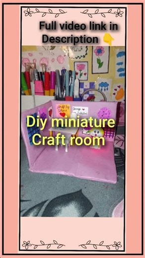 Diy Homemade miniature Craft room 🫶✨👍#shorts
