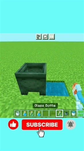 One Bucket = Infinite Water 😱💧 Minecraft Secret Trick | #watertrick #infinitewater