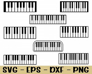 Piano Keyboard Svg, Dxf, Png - Etsy UK