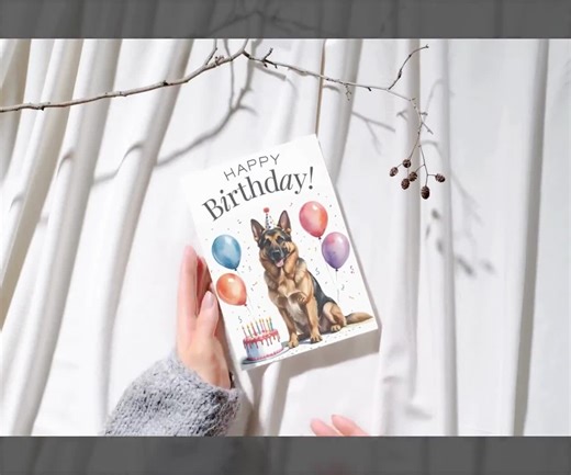 German Shepherd Birthday Cards, German Shepherd Dog Cards, Cards From Dog, Funny Dog Cards, Dog Themed Cards, Dog Greetings Card - Etsy