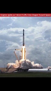 This is the exact moment SpaceX’s Falcon 9 lifted off, carrying the Crew Dragon toward space — a clean, smooth ascent straight from the launch pad. Pure power. Precision. History in motion. 🎥 Video credit: NASA / SpaceX #Falcon9 #CrewDragon #Liftoff #SpaceX #NASA #HumanSpaceflight #RocketLaunch | Space views