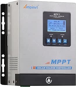 Ampinvt 40A MPPT Solar Charge Controller 12V 24V 36V 48V Auto, PV 150V Max Input Solar Panel Regulator 40amp for AGM Sealed Gel Flooded Lithium Battery