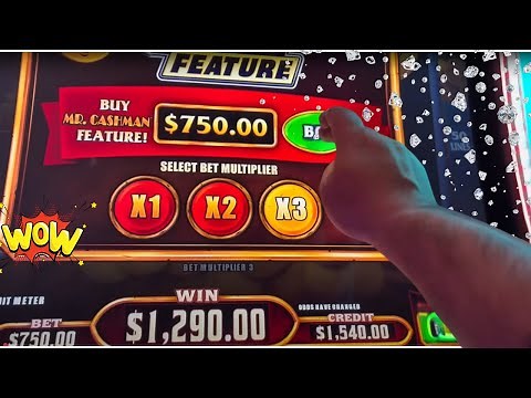 CRAZY $750 INSTANT FEATURE JACKPOT ON MR CASHMAN!!