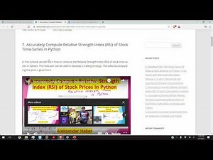 Simple Stock Screener in Python: Download S&P500 Stock Data and Compute Relative Strength Index