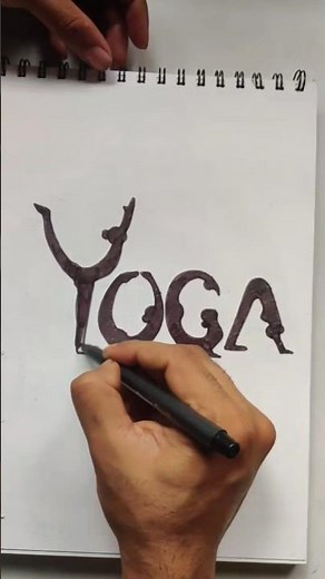 Quick simple and easy drawing for Yoga Day/ Yoga poster drawing