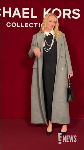 Uma Thurman glows at Michael Kors New York Fashion Week show.