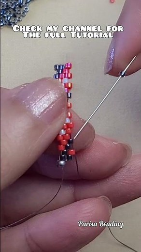 DIY beaded Tube Peyote stitch earrings tutorial 💐 #handmadejewllery #peyotestitch #beadedearrings