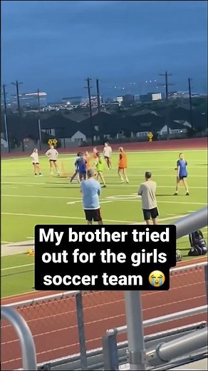 He snuck into a girls soccer team tryout 😳⚽️ #shorts