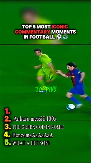 TOP 5 MOST ICONIC COMMENTARY MOMENTS IN FOOTBALL #shorts #football
