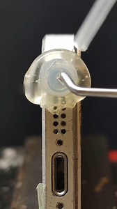 Cleaning iPhone audio jack with hot Glue plug_✌️ _asmr _satisfying _experiment _waitforit _diy | Clean That Up