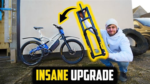 New downhill suspension transformed the DIY e-bike project!