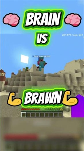 🧠Brain vs. Brawn💪 In Minecraft #minecraft