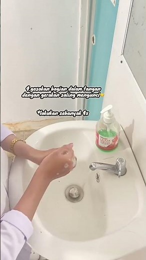 ikuti 6 langkah cuci tangan dengan benar.
