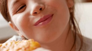 Mouth Little Girl Dirty Face Happily Stock Footage Video (100% Royalty-free) 1100081085 | Shutterstock