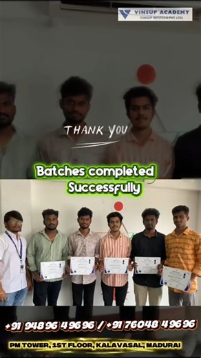 Vinsup Academy on Instagram: "Our students course completed testimonial for java full stack . For more details and offers Kindly ping us. 9489649696"