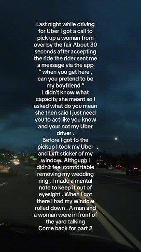 Uber Driver Pretending to be Boyfriend: A Surprising Request