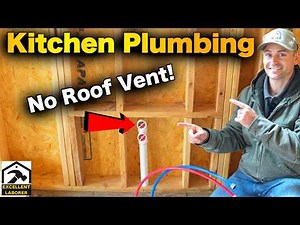 How to Rough-In Kitchen Sink Plumbing | Drain & Water Lines For BEGINNERS!