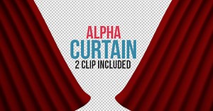 Theatrical Red Curtain Stage Opening and Sweeping Transition