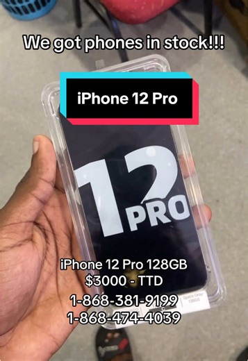 We have the iPhone 12 Pro available for only $3000!!! Get yours today!! 1-868-474-4039 1-868-381-9199 For delivery message “delivery form” For preorders message “preorder form” For Buy Back message “ buyback programme” Nationwide service is available🇹🇹 at 🙏🏽Top Smart Solutions! 📱A Solution for Everyone! 📍 Princes Town, 6A Market Street 📍(Upstairs Zolay Roti Shop) #mrdsj #topsmartsolutions #princestown#trinidadandtobago #fyp #iPhone #samsung #macbooks #phonerepairs