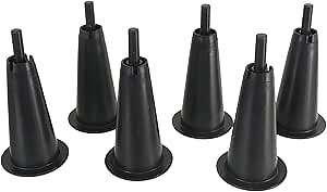 Tech Team 5 Inch Bed Frame Risers Heavy Duty Bed Lifts for Extra Storage Space, Stable Wide Base, Fits Most Metal Frames, 6 Pack