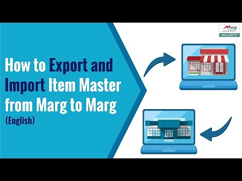 How to Export and Import Item Master from Marg to Marg [English]