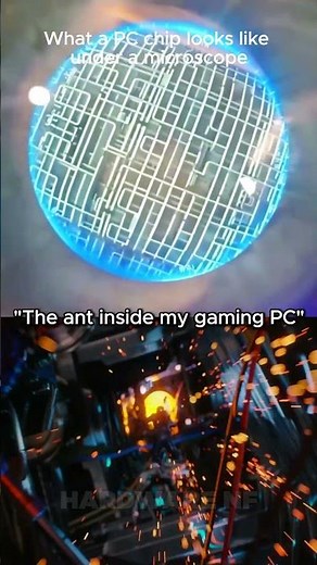 “What a PC chip looks like under a microscope💀” #pcgaming #benchmark #rtx5050 #gtx1080ti