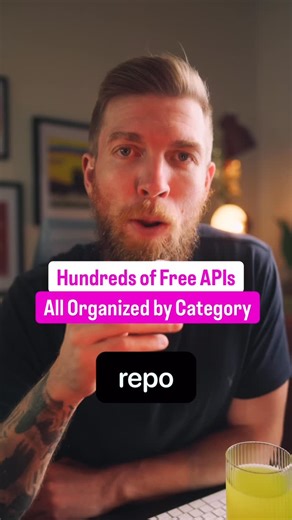 James Wild on Instagram: "Building apps used to mean spending weeks searching for the right data sources. Trying different APIs. Testing which ones work. Finding out half of them are broken or expensive. Most developers waste days on this before writing a single line of actual code. This GitHub repository solves that problem completely. It's a collective list of hundreds of free APIs. All organized by category and vetted by the community. Animals. Anime. Books. Business. Cryptocurrency. Finance.