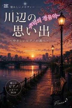 【川辺の夕焼け】懐かしいピアノBGM｜夕暮れに聴きたい癒しのメロディー