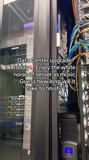Network engineer routine: Data Center upgrade today! Enjoy the noise of server now! #networkengineer