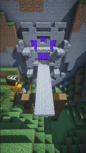 Build a Hidden Portal in 45 Seconds! #minecraft