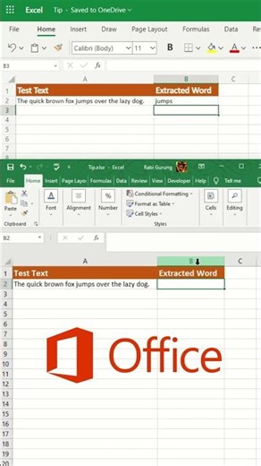 Split text in excel formula - Excel Tips and Tricks #shorts