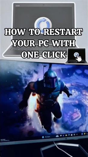 How to restart your pc with one click 👨‍💻💻. #pctips #windows11 #techtech #computer #techtips #pc