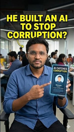 20-Year-Old Built an AI to END Corruption! #shorts #ai #corruptionindia #money #aitools #teluguai