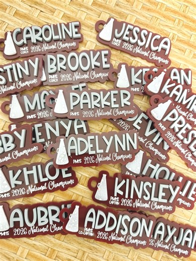Personalized Cheer Bag Tag | Acrylic Cheerleader Name Tag - Etsy