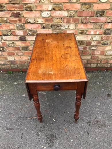 Solid Wood Antique Drop Leaf Table - Etsy