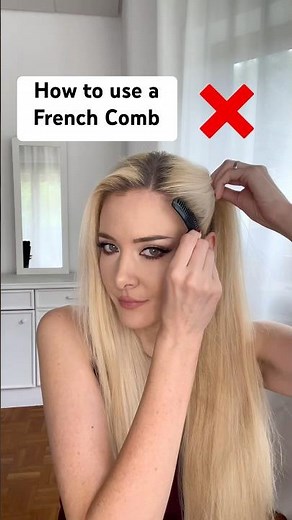 How to use a French comb ✨ #frenchcomb #hairtutorial #easyhairstyle #easyhairtutorial #hairstyle