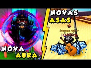 NOVA AURA DO REALM MAXIMO E PEGUEI ASAS LEVEL 10 NO OP NINJA SIMULATOR! NOVA ATUALIZAÇÃO (Roblox)