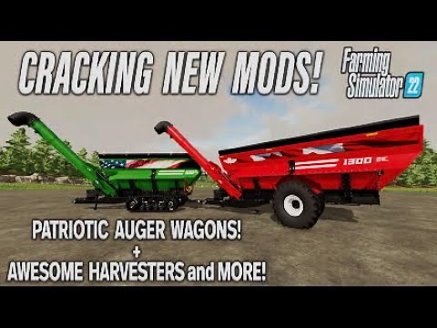 PATRIOTIC AUGER WAGONS! FS22 | CRACKING NEW MODS! | (Review) Farming Simulator 22 PS5 | 29th Mar 22.