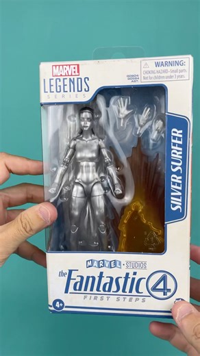 Marvel Legends Silver Surfer Fantastic Four First Steps - unboxing + posing #shorts