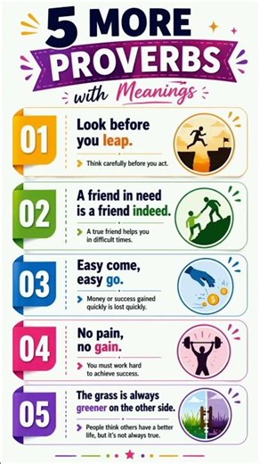 💯 learn English proverbs with meanings #english#learnenglish #proverbs#vocabulary#shorts #speaking