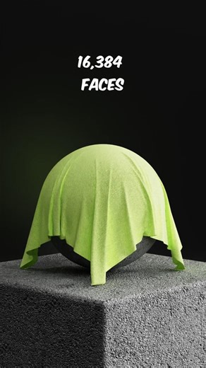 The Realistic 3D Cloth Simulation 4 vs 32K Faces