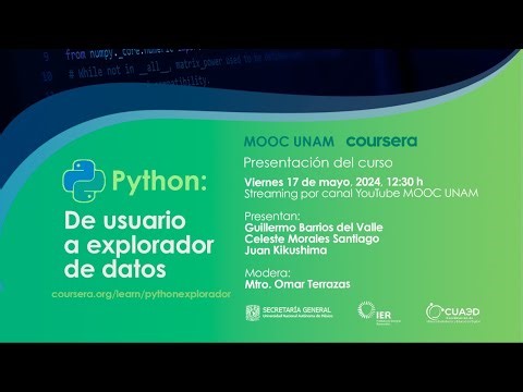 Presentación del MOOC "Python: De usuario a explorador de datos"