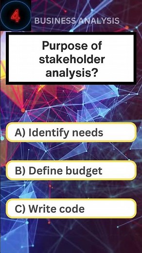 Purpose of stakeholder analysis? #ecba #ccba #cbap