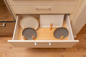 Custom Pegboard Drawer Organizer Adjustable Plate Bowl Pots Pans Organizer Storage Kitchen Drawer Insert Maple Wood Kitchen Cabinet Storage - Etsy