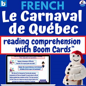 Carnaval de Québec French Reading Comprehension Digital Activity Boom™ Cards