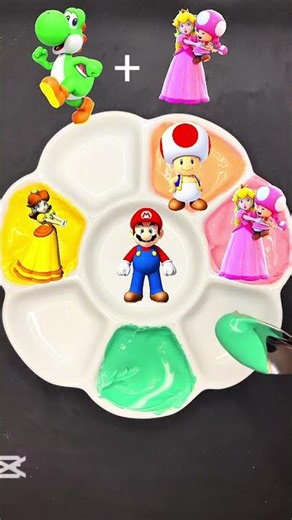 Super Mario Color Mixing#colormixing #satisfying #supermario #mario #art #relaxing #shorts