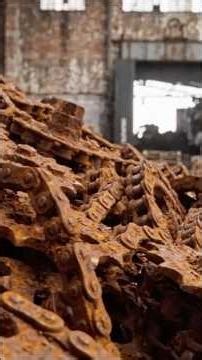 Thousands of Rusty Motorcycle Chains Turned Into Steel Cables!